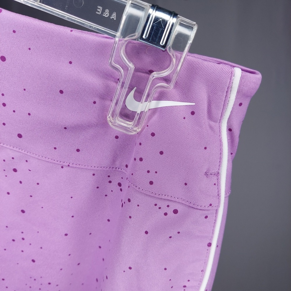 Nike Skort Women Medium Purple Dotted Mini Stretch Pullon Athletic Pocket Tennis - Picture 9 of 11